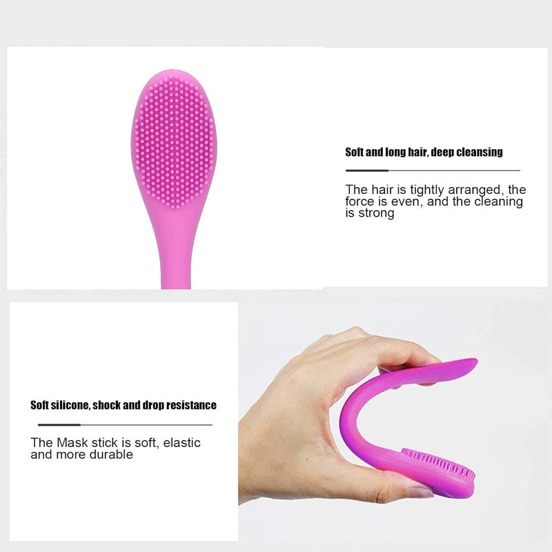 Dual Headed Silicone Applicator Sticks 5pcs Purple For Facial Cleansing And Even Product Spread - Image 3